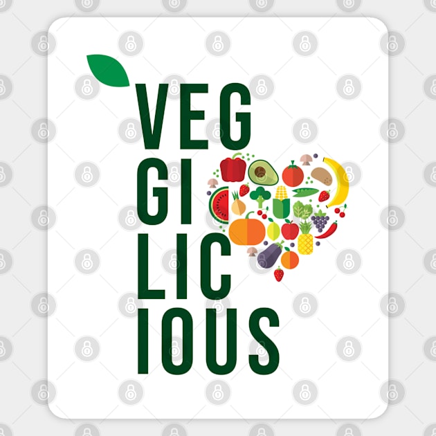 Veggilicious Sticker by ElenaDanilo